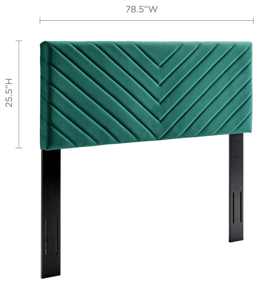 Tufted Headboard, King Size, Velvet, Teal Blue, Modern Contemporary, Bedroom