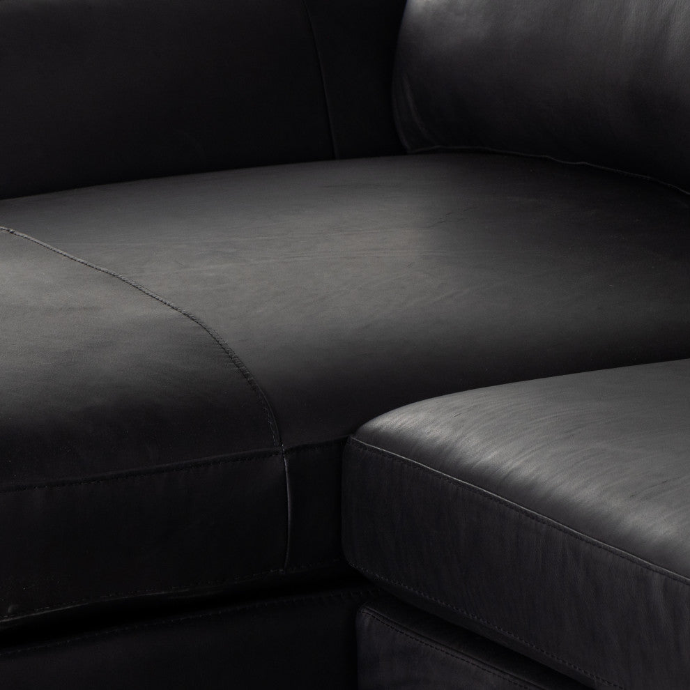 Colt 3pc U Sectional-Heirloom Black