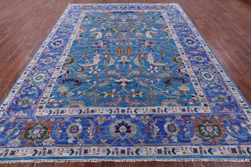 9' 1" X 11' 11" Hand Knotted Persian Fine Serapi Wool Rug - Q15844
