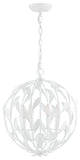 Broche 4 Light Matte White Chandelier