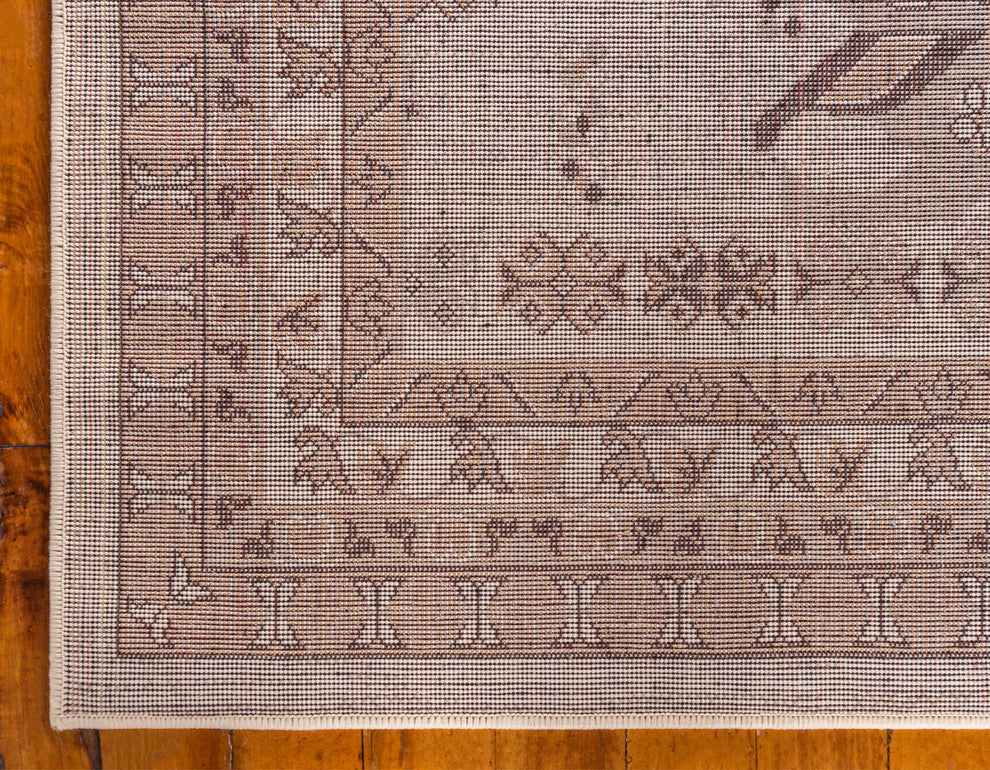 Unique Loom Ivory Oasis Taftan 4' 0 x 6' 0 Area Rug