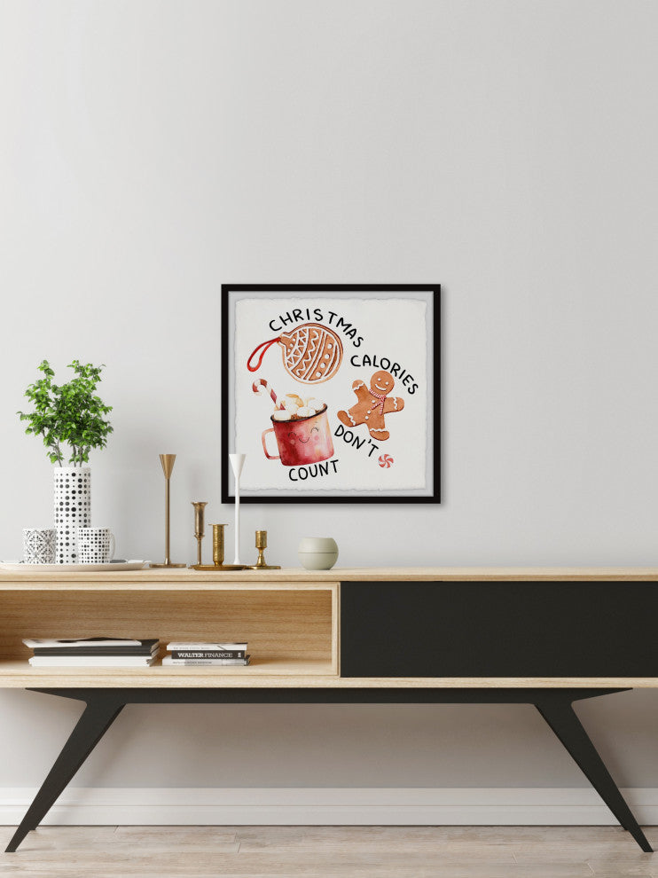 "Don't Count Calories" Framed Painting Print, 32x32
