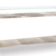 Andres Hair on Hide Console Large, Polished Nickel