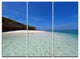 "Gorgeous Blue Beach during summer" Metal Wall Art, 3 Panels, 36"x28"