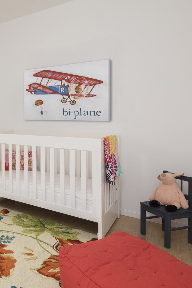 Marmont Hill, "Biplane" by Reesa Qualia Painting Print on Wrapped Canvas, 24x16