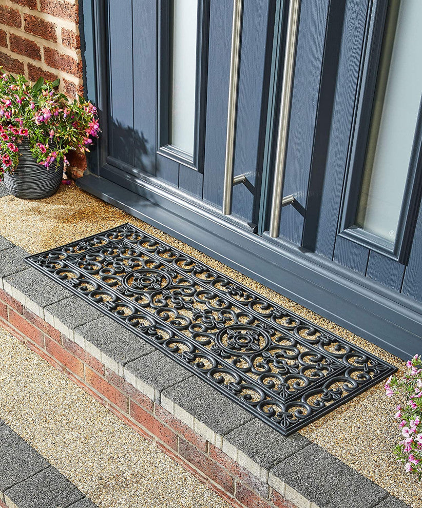 First Impression Audrey Rubber Entry Double Doormat 18"x48