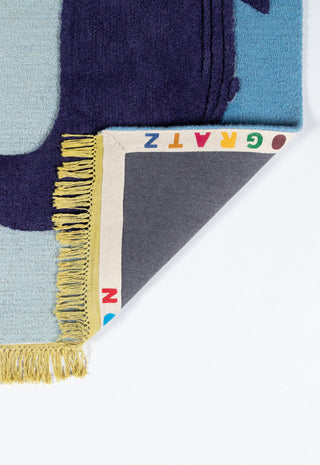 Novogratz Atticus Noah Hand Tufted Wool Blue Area Rug 3'x5'