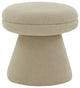 Safavieh Couture Gisella Boucle Ottoman, Light Brown