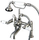 Aqua Vintage Deck Mount Clawfoot Tub Faucet, Brushed Nickel