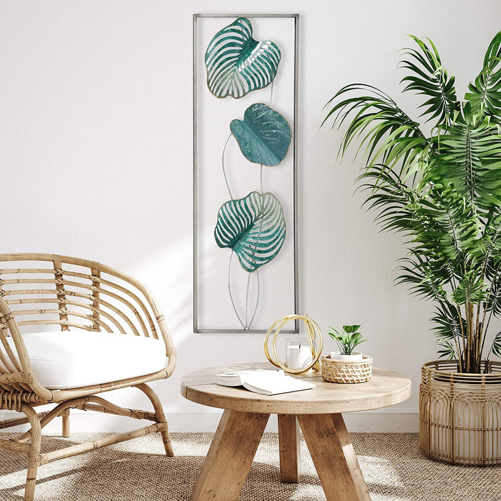 Glossy Tropical Leaf Wall Decor