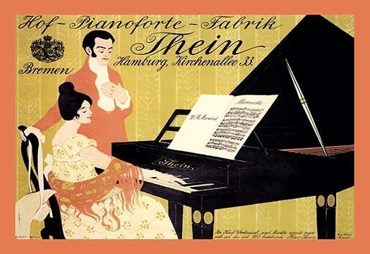 Hof-Pianoforte-Fabrik- Gallery Wrapped Canvas Art 28" x 42"