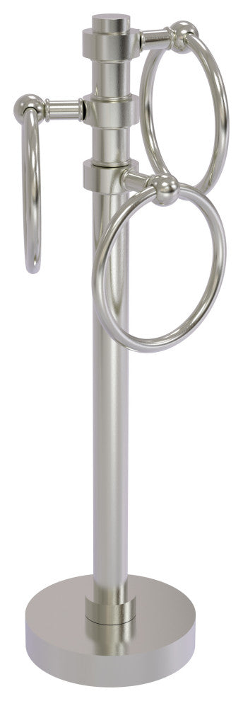 Vanity Top 3 Towel Ring, Satin Nickel