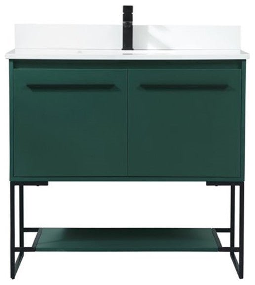 Elegant Decor Sloane Bathroom Vanity Green