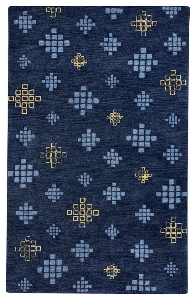 Capel COCOCOZY Geneva Blue Blond 3297_475 Hand Tufted Rugs - 3' 3" X 5' 3" Recta