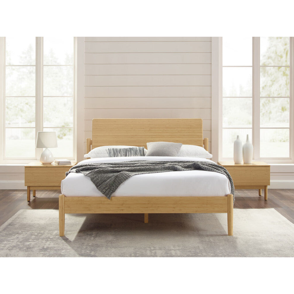 Greenington Monterey Solid Moso Bamboo 1 Drawer Nightstand | Wheat