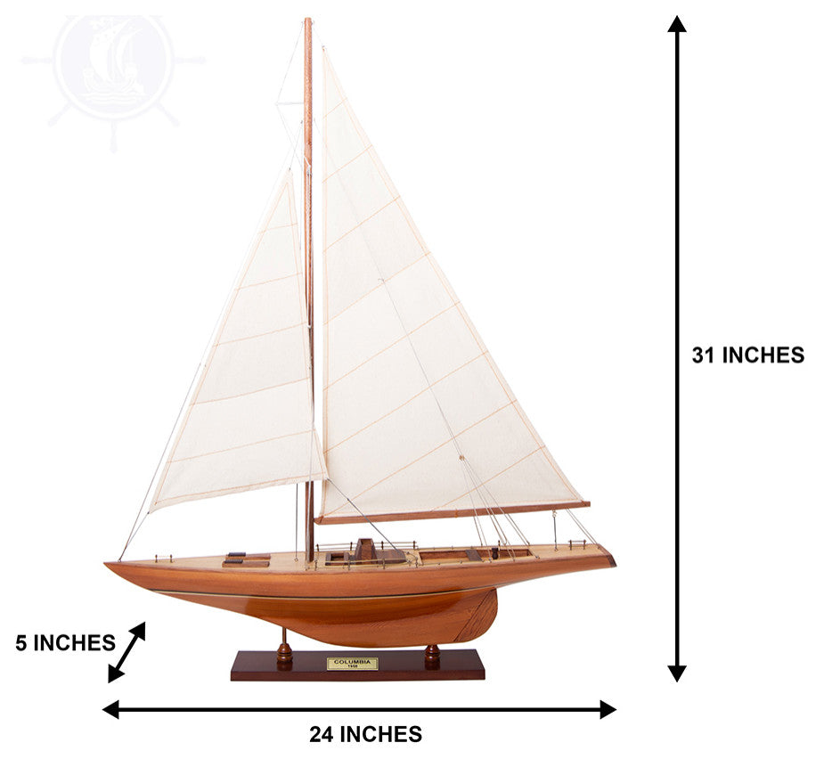 Columbia Sm Wooden model sailing boat
