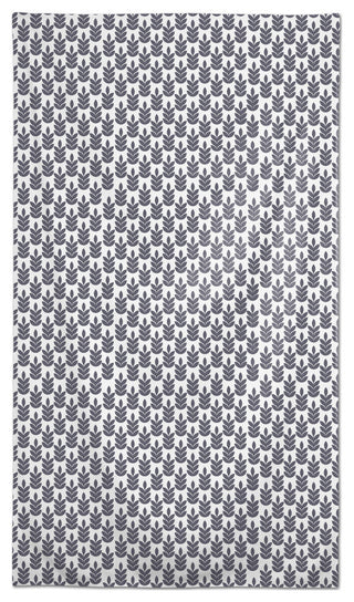 Leaf Pattern Dark Gray 58x102 Tablecloth