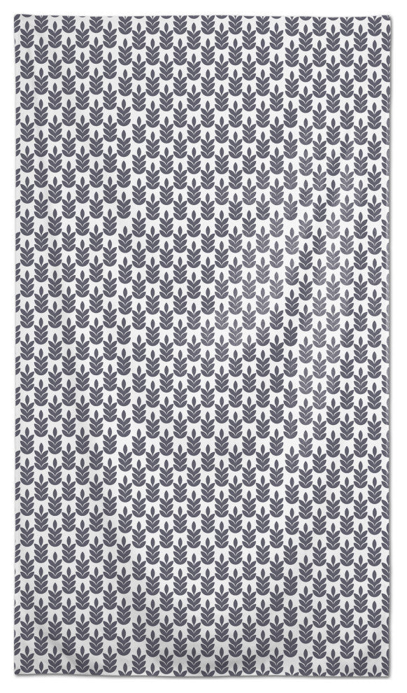 Leaf Pattern Dark Gray 58x102 Tablecloth