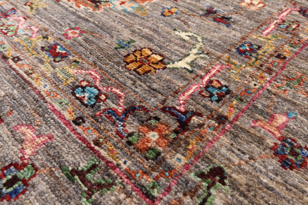 5' 7" X 8' 1" Hand Knotted Persian Tabriz Wool Rug Q9964