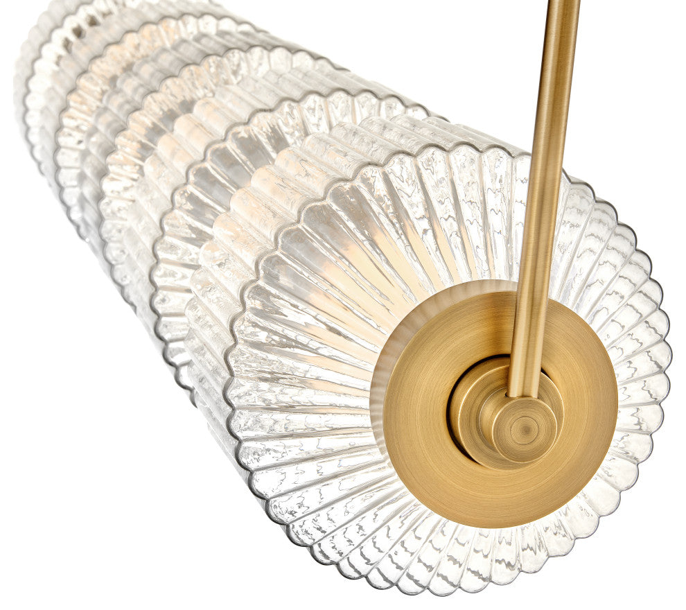 Fredrick Ramond Reign Medium Five Light Led Linear, Lacquered Brass