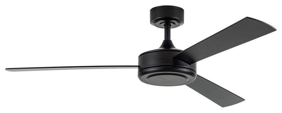 52-inch Modern 3-Blade Black LED Ceiling Fan without Light