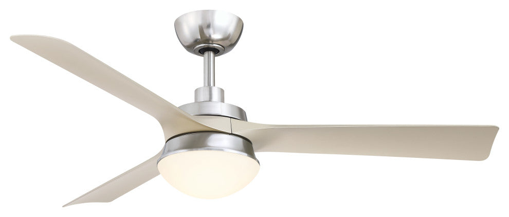 Barlow 52" Indoor/Outdoor Fan With LED Light Kit Nickel/Nickel Blades