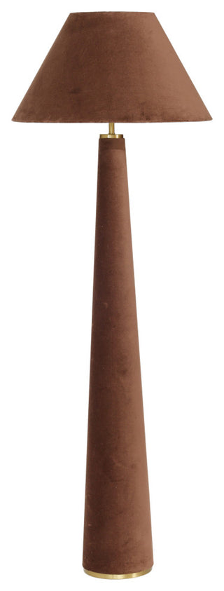 Graham Velvet Floor Lamp, Chocolate Brown