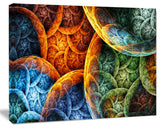 Vibrant Colorful Clouds, Abstract Canvas Art Print, 40x30