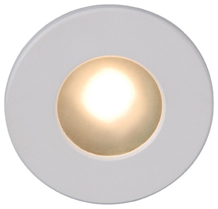 WAC Lighting LEDme Full Round Indoor or Outdoor Step and Wall Light, White