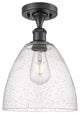 Innovations 516-1C-BK-GBD-94 1 Light Semi-Flush Mount, Matte Black