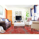 Red, Modern Design, Nepale Weave, Wool and Silk, Hand Knotted, Rug, 8'0" x 10'0"