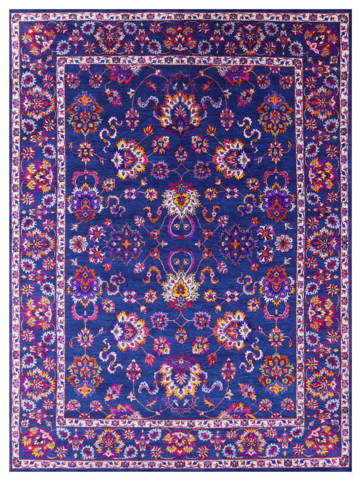 Persian Hand-Knotted Wool & Silk Rug 9' 2" X 12' 5" - Q13685