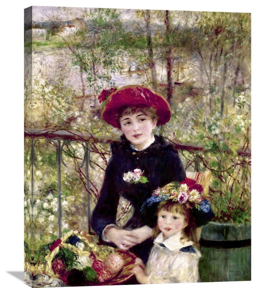 "Two Sisters (On The Terrace)" Canvas Giclee by Pierre-Auguste Renoir, 24"x30"