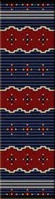 Big Chief2 Rug, Blue, 2'x8', Runner