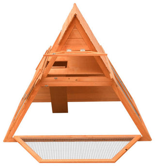 vidaXL Rabbit Hutch 2-Tier Bunny Cage with Pull Out Tray and Ramp Solid Wood