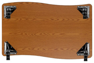 Mobile 28"x47.5" Wave Laminate Activity Table, Adjustable Short Legs, Gray