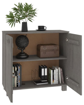 vidaXL Sideboard Buffet Cabinet for Living Room HAMAR Light Gray Solid Wood Pine