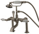 Kingston Brass 7" Deck Mount Clawfoot Tub Faucet, Brushed Nickel