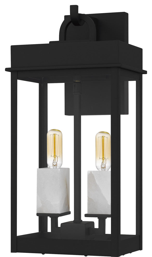 Quoizel CAM8408 Carmen 2 Light 16" Tall Outdoor Wall Sconce - Matte Black