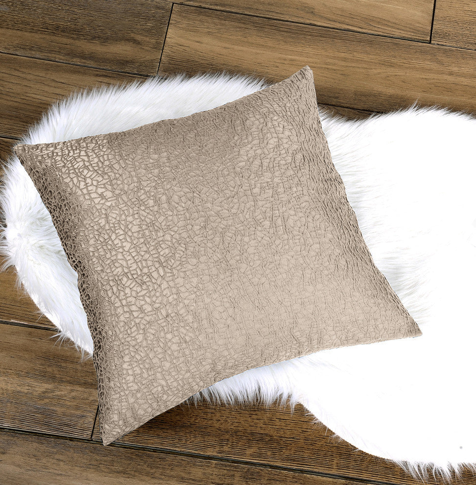Angola Jacquard Pillow Shell and Valance Set, Light Gray, Pillow