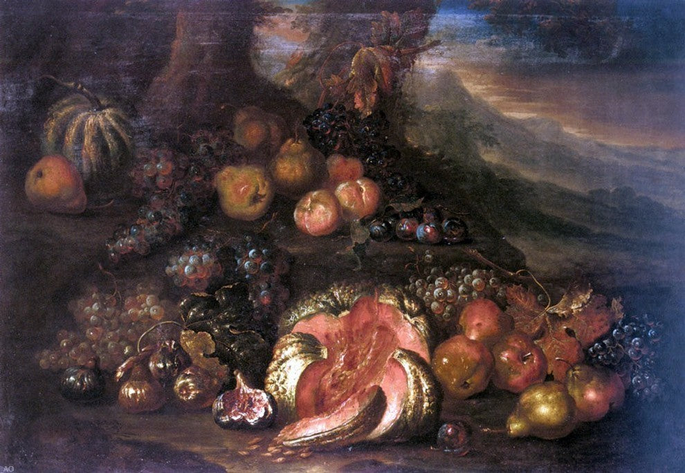 Joseph Teal Cooper Still Life of Fruit Premium Canvas Print