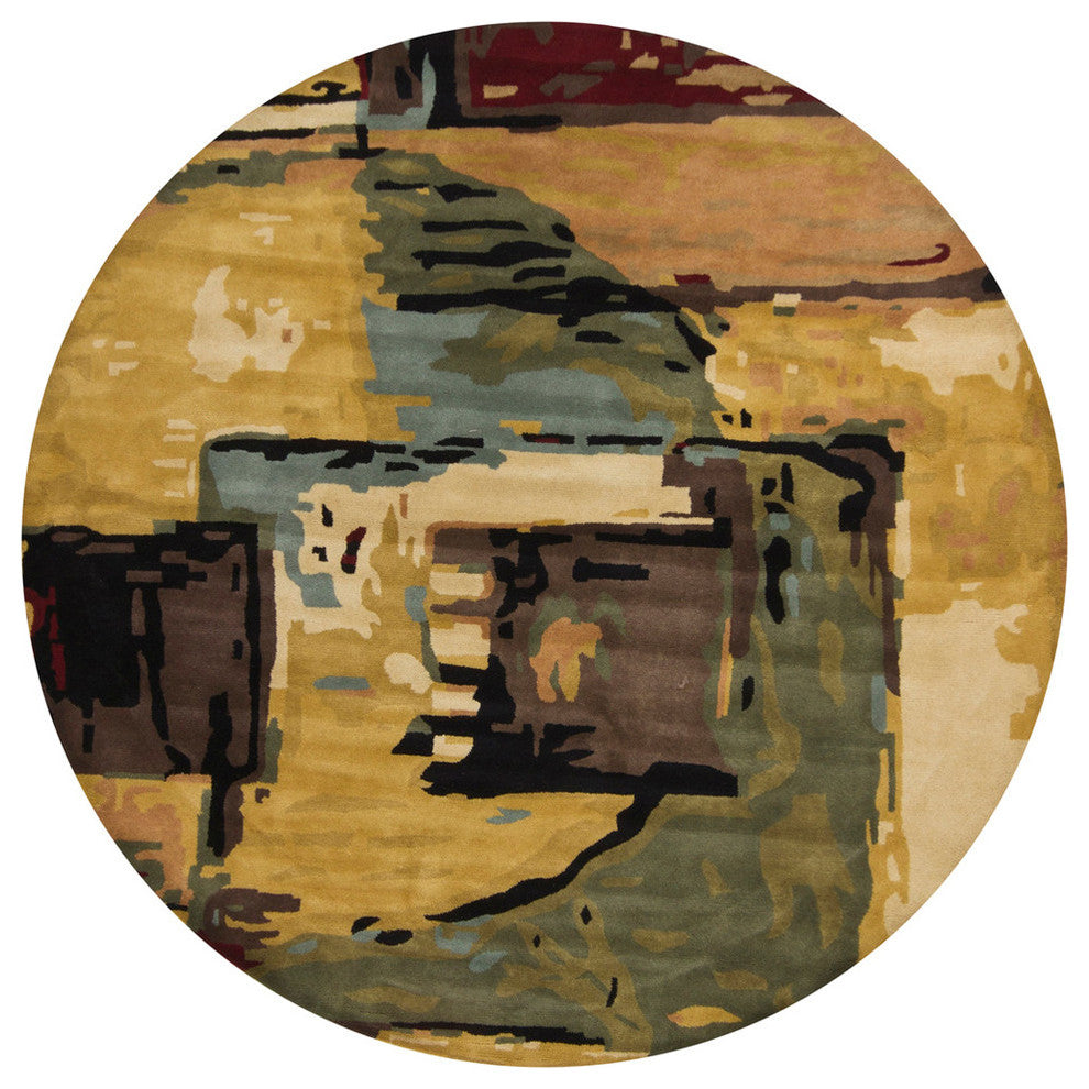 Nirvana Contemporary Area Rug, 7'9" Round