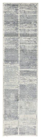 Jordan Aly Runner, Blue, 2'7" x 10", Geometric