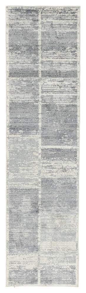 Jordan Aly Runner, Blue, 2'7" x 10", Geometric