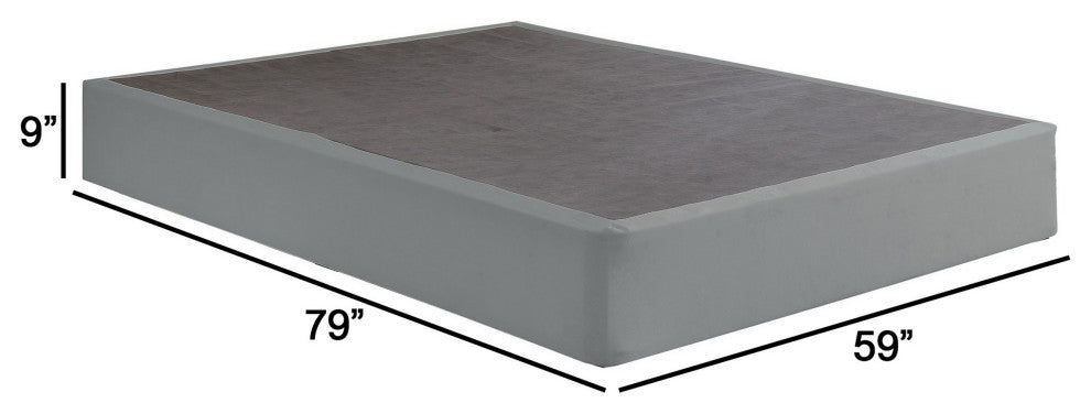 Benzara BM286446 Queen Folding Mattress Foundation Base, Polyester, Metal Frame