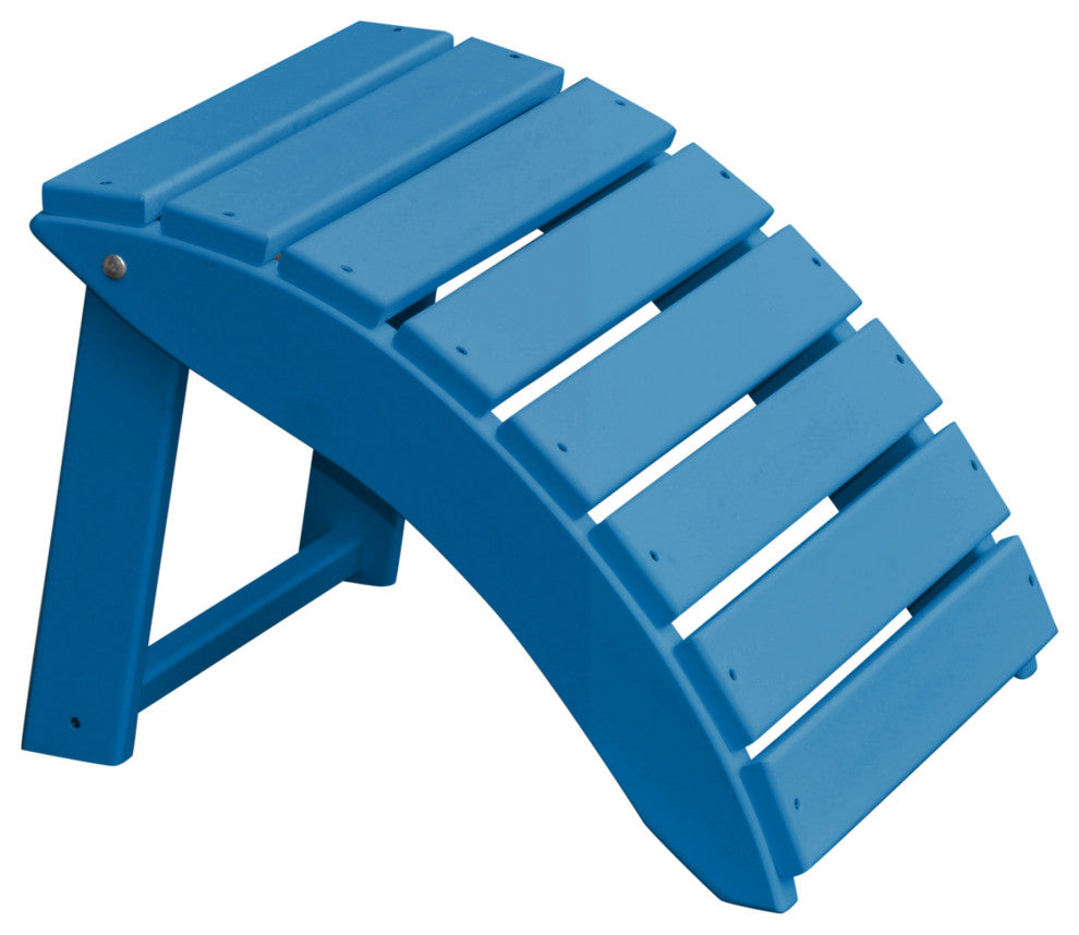 Poly Folding Ottoman, Blue