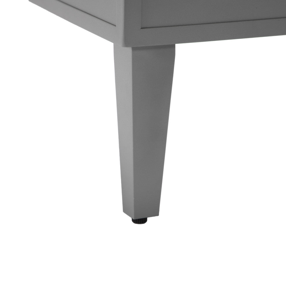 Leisuremod Walbrooke Patio Square Fire Pit Table With Aluminum Frame, Gray