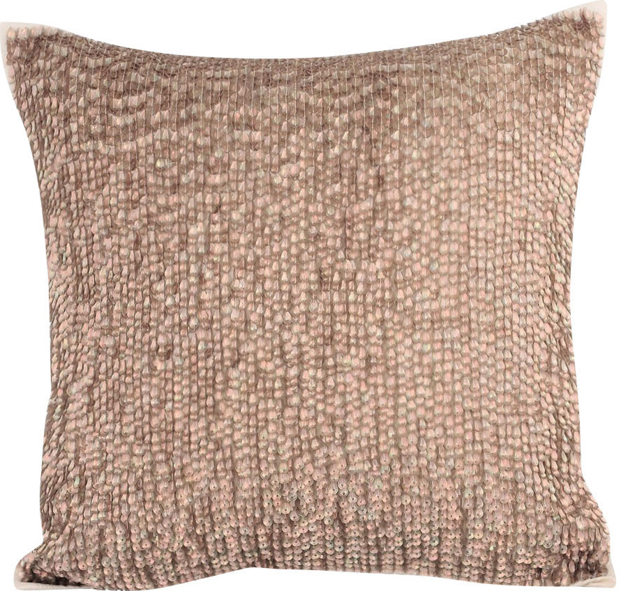 Gold Decorative Pillow Covers 14"x14" Silk, Golden Drops