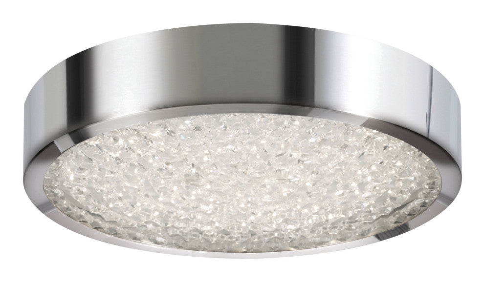 Diamonds Flushmount, LED 23W, 2500 LM, 120V, Polished Chrome