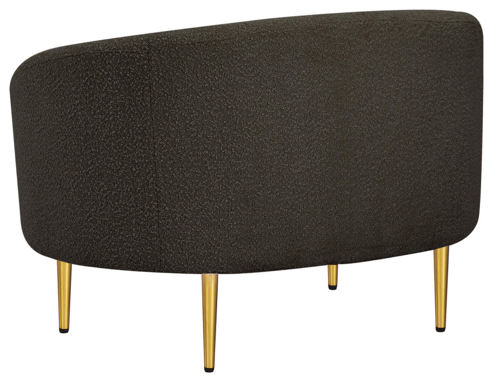 Ritz Boucle Fabric Upholstered Chair, Brown